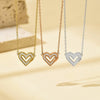 Wholesale Women's Small Fragrance Style Titanium Steel Electroplated Heart Shape Pendant Clavicle Chain