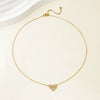 Wholesale Women's Small Fragrance Style Titanium Steel Electroplated Heart Shape Pendant Clavicle Chain