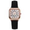 Wholesale Women's Small Fresh Digital Retro Style Alloy Case Stainless Steel Buckle Imitation Leather Strap Square Quartz Electronic Watch