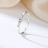 Wholesale Women's Small Fresh Geometric S925 Sterling Silver Ring With Electroplating