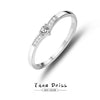 Wholesale Women's Small Fresh Geometric S925 Sterling Silver Ring With Electroplating