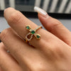 Wholesale Women's Snake Cross Geometric Ring Stainless Steel Electroplated Jewelry