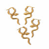 Wholesale Women's Snakeshaped Titanium Steel And Stainless Steel Ear Buckle Earrings With Animal Zodiac Pattern And Electroplating Treatment