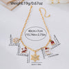 Wholesale Women's Snowflake Christmas Bell And Flower Multipendant Necklace With Electroplated Zinc Alloy And Regular Chain