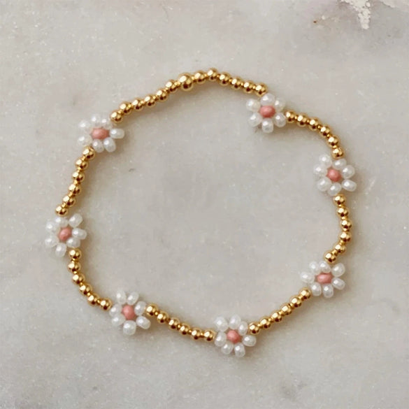 Wholesale Women's Soft Clay Geometric Beaded Bracelet Hand Knitted Retro Versatile Style