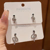 Wholesale Women's Sparkling Diamond Snake Screw Earrings Zinc Alloy Electroplating Animal Zodiac Style