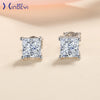 Wholesale Women's Specialshaped S925 Silver Geometric Moissanite Simulated Diamond Earrings With Electroplating
