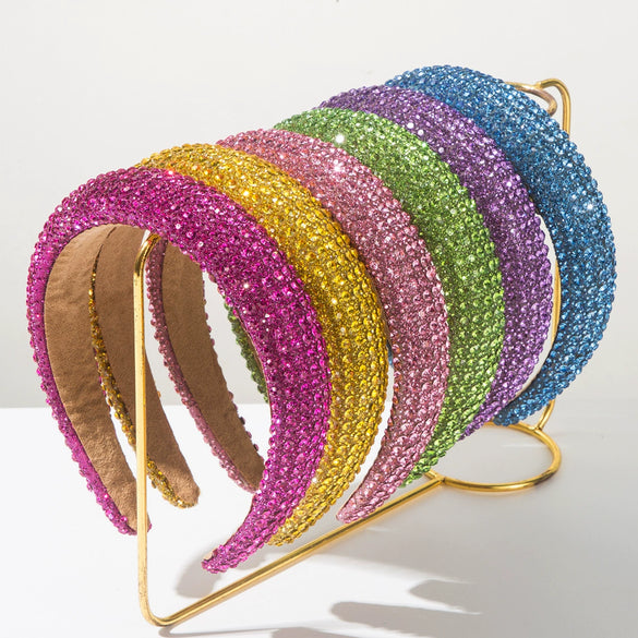 Wholesale Women's Sponge Headband Set With Diamonds Geometric Simple Style
