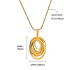 Wholesale Women's Sporty Geometric Stainless Steel Real Gold Plated Paperclip Chain Oval Necklace