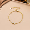Wholesale Women's Sporty Geometric Zircon Bowknot Pendant Necklace With 18K Real Gold Plated Titanium Steel Ball Chain