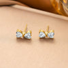 Wholesale Women's Sporty Geometric Zircon Bowknot Pendant Necklace With 18K Real Gold Plated Titanium Steel Ball Chain
