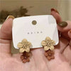 Wholesale Women's Spray Paint Flower Alloy Earrings