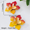Wholesale Women's Spraypainted Floral Alloy And Stainless Steel Electroplated Earrings