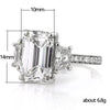 Wholesale Women's Square Geometric Copper Engagement Ring Inlaid With Zircon