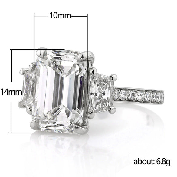 Wholesale Women's Square Geometric Copper Engagement Ring Inlaid With Zircon