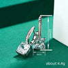 Wholesale Women's Square Geometric Copper Light Luxury Earrings