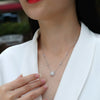 Wholesale Women's Square Moissanite Clavicle Chain Necklace Silver 925 Silver Geometric Set With Diamonds