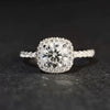 Wholesale Women's Square Moissanite Ring In 925 Sterling Silver With Geometric Style And Electroplating
