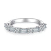 Wholesale Women's Square Ring 925 Sterling Silver Electroplated Geometric Style With Rainbow Colored Diamonds