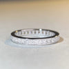 Wholesale Women's Square Ring 925 Sterling Silver Electroplated Geometric Style With Rainbow Colored Diamonds