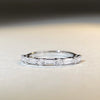 Wholesale Women's Square Ring 925 Sterling Silver Electroplated Geometric Style With Rainbow Colored Diamonds