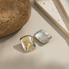 Wholesale Women's Square Stainless Steel Earrings With Gold And Silver Color Matching Pvd Furnace Vacuum Real Gold Plating And Geometric Design
