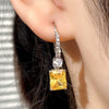 Wholesale Women's Square Sugar Earrings Copper Geometric Sweet Style