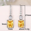Wholesale Women's Square Sugar Earrings Copper Geometric Sweet Style