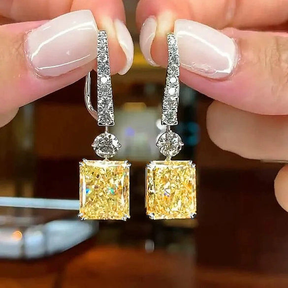 Wholesale Women's Square Sugar Earrings Copper Geometric Sweet Style