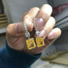 Wholesale Women's Square Sugar Earrings Copper Geometric Sweet Style