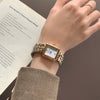 Wholesale Women's Squareshaped Scottie Steel Band Watch With Motherofpearl Square Dial And Ordinary Glass Mirror
