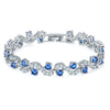 Wholesale Women's Sshaped White Gold Bracelet With Diamond Zircon And Austrian Rhinestone Geometric Pattern Electroplated