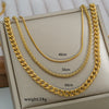 Wholesale Women's Stacking Hiphop Necklace Stainless Steel Oshaped Chain Geometric Style Electroplated