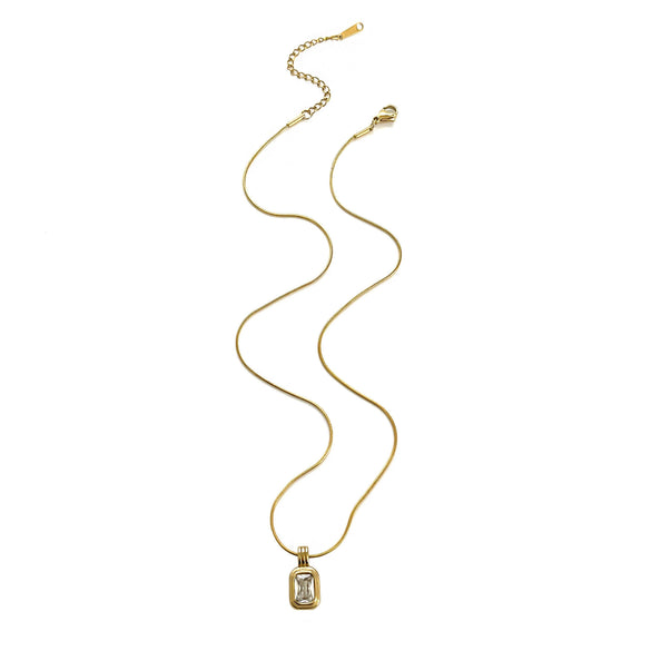 Wholesale Women's Stacking Style Geometric Stainless Steel Polished Plated Necklace