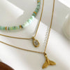 Wholesale Women's Stacking Style Geometric Stainless Steel Polished Plated Necklace