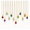 Wholesale Women's Stacking Style Zodiac Zircon Stainless Steel Pendant Necklace Electroplated 18K Gold Color Retention