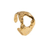 Wholesale Women's Stainless Steel Adjustable Asymmetric Gold Plated Fashion Ring