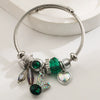 Wholesale Women's Stainless Steel Alloy Rabbit Love Diamond Pendant Beaded Bracelet