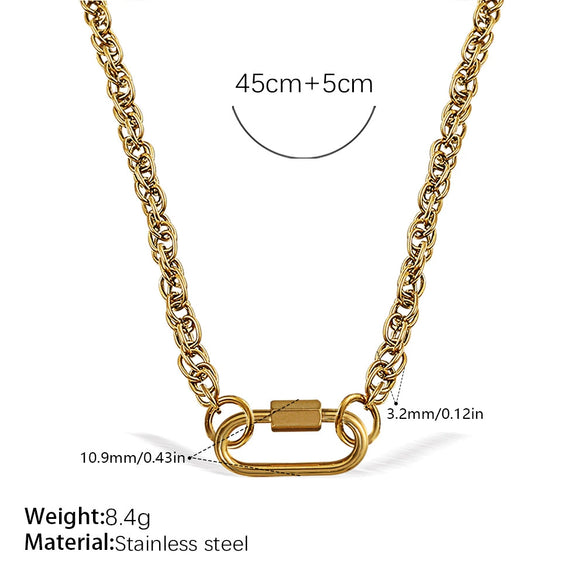 Wholesale Women's 316L Stainless Steel And Alloy Bracelets And Necklaces With Geometric And Small Animal Patterns Electroplated