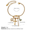 Wholesale Women's 316L Stainless Steel And Alloy Bracelets And Necklaces With Geometric And Small Animal Patterns Electroplated