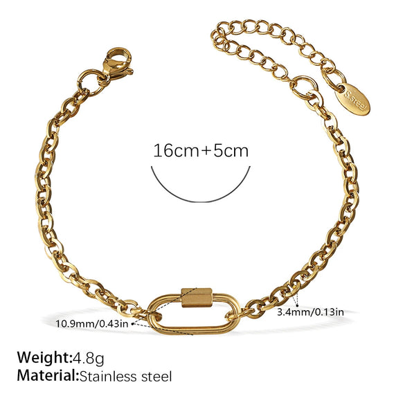 Wholesale Women's 316L Stainless Steel And Alloy Bracelets And Necklaces With Geometric And Small Animal Patterns Electroplated