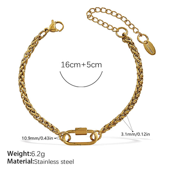Wholesale Women's 316L Stainless Steel And Alloy Bracelets And Necklaces With Geometric And Small Animal Patterns Electroplated