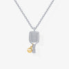 Wholesale Women's Stainless Steel And Alloy Sports Fashion Ball Pick Necklace Pendant With Gold Electroplated Chain