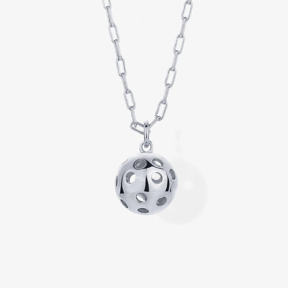 Wholesale Women's Stainless Steel And Alloy Sports Fashion Ball Pick Necklace Pendant With Gold Electroplated Chain