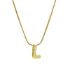 Wholesale Women's Stainless Steel And Copper Snake Chain Necklace With English Letters Pendant And Electroplating Process