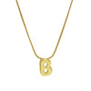 Wholesale Women's Stainless Steel And Copper Snake Chain Necklace With English Letters Pendant And Electroplating Process