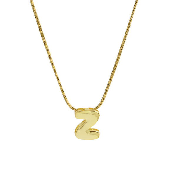 Wholesale Women's Stainless Steel And Copper Snake Chain Necklace With English Letters Pendant And Electroplating Process