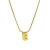 Wholesale Women's Stainless Steel And Copper Snake Chain Necklace With English Letters Pendant And Electroplating Process