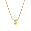 Wholesale Women's Stainless Steel And Copper Snake Chain Necklace With English Letters Pendant And Electroplating Process