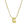 Wholesale Women's Stainless Steel And Copper Snake Chain Necklace With English Letters Pendant And Electroplating Process